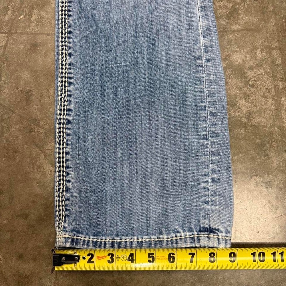 Rock & Roll Denim Womens Y2K Distressed Bootcut Jeans Medium Wash 32x32 - Picture 7 of 7